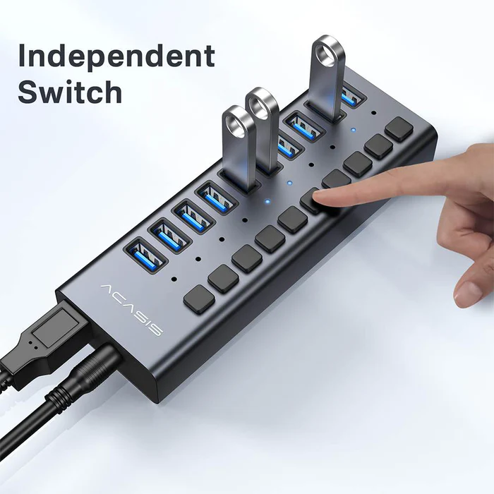 Acasis 10 Ports Usb 3.0 Hub With Individual Onoff Switches Splitter05 (1)