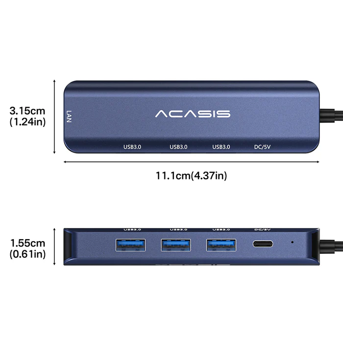 Acasis 5 In 1 Type C Hub 5gbps Multifunction Docking Station Converter 9
