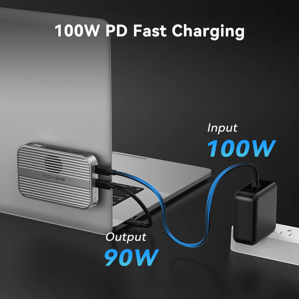 Acasis 10gbps usb c magnetic docking station ssd enclosure for iphone 16 8