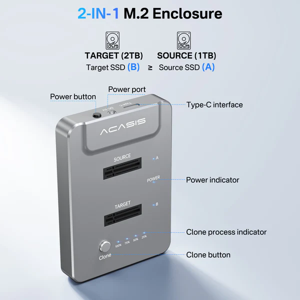 ACASIS_NVMe_M.2_Drive_Duplicator_Offline_Clone_Docking_Station_1 Acasis nvme m.2 drive duplicator offline clone docking station 1